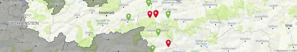 Kartenansicht für Apotheken-Notdienste in der Nähe von Prägraten am Großvenediger (Gemeinde, Tirol) (28)